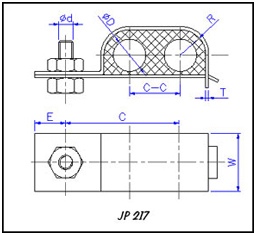 Pipe clips illustrations